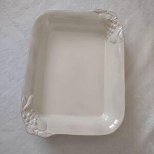 Large Rectangular Casafina Portugal Hand painted embossed fruit baker